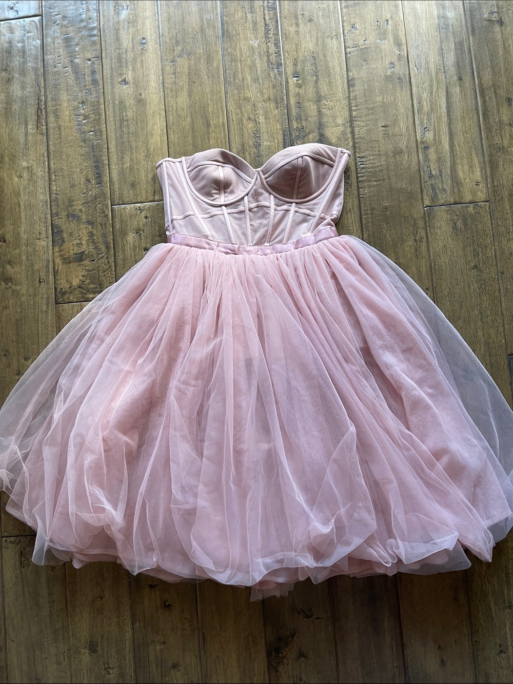 House Of Cb Darling French Rose Tulle Midi Dress View 6